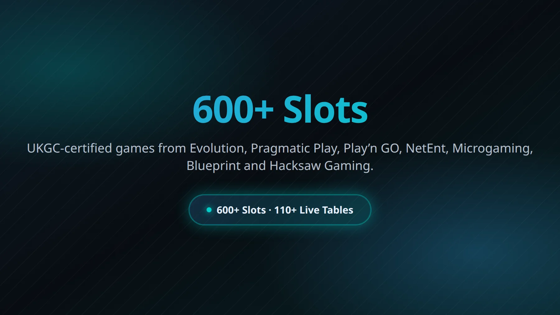 Yeti casino games library overview for UK players showing slots, live dealer and table games